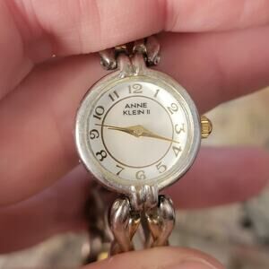 Vintage Anne Klein II Gold Tone Number Dial Watch Model 10/2357-59 Quartz